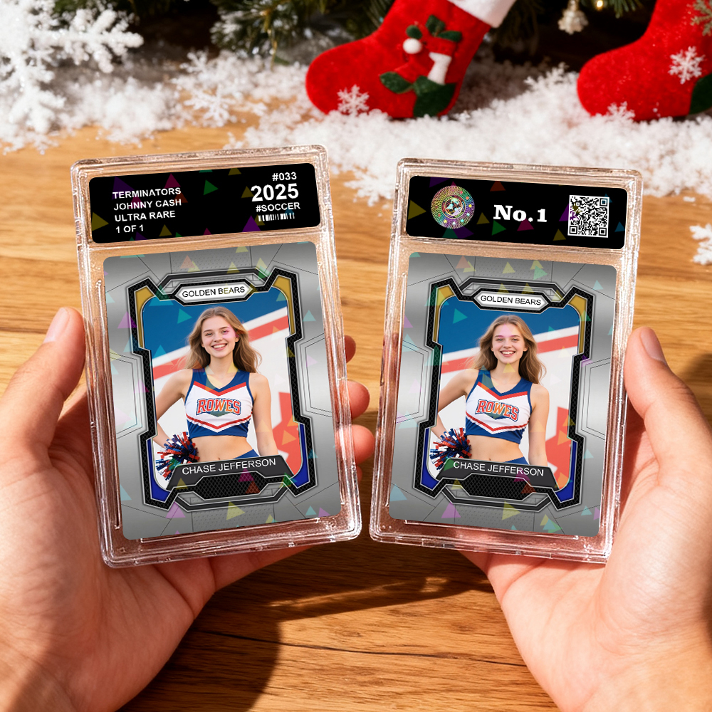 Custom Sports Card for Kids  Personalized Portrait Card with Team Name Great Athlete Gift Idea Christmas Gift - myfacesockseu
