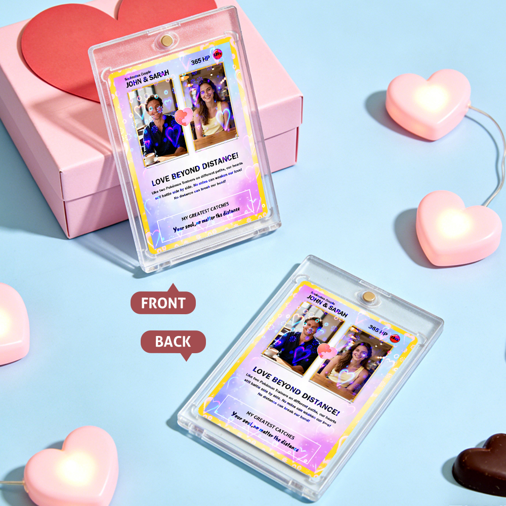 Custom Couple Card Romantic Anniversary Gift for Couple Unique Collectible Keepsake Couple Photo Puzzle Style Card - myfacesockseu