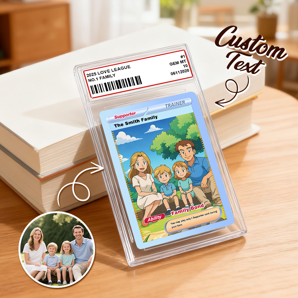 Custom Anime Game Card Personalized Collectible Card with Lover Photo & Name| Unique Gift for Fans & Couples Christmas Gifts - myfacesockseu