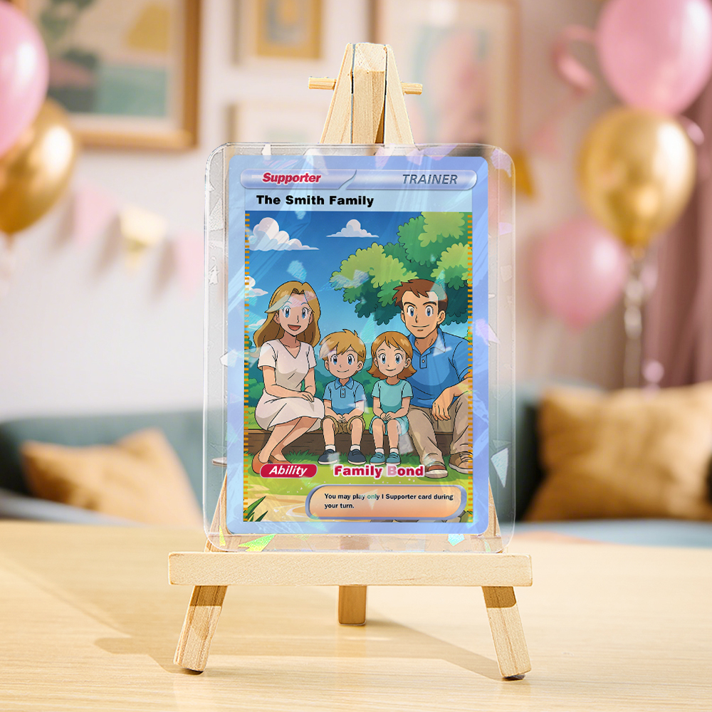 Custom Anime Game Card Personalized Collectible Card with Lover Photo & Name| Unique Gift for Fans & Couples Christmas Gifts - myfacesockseu