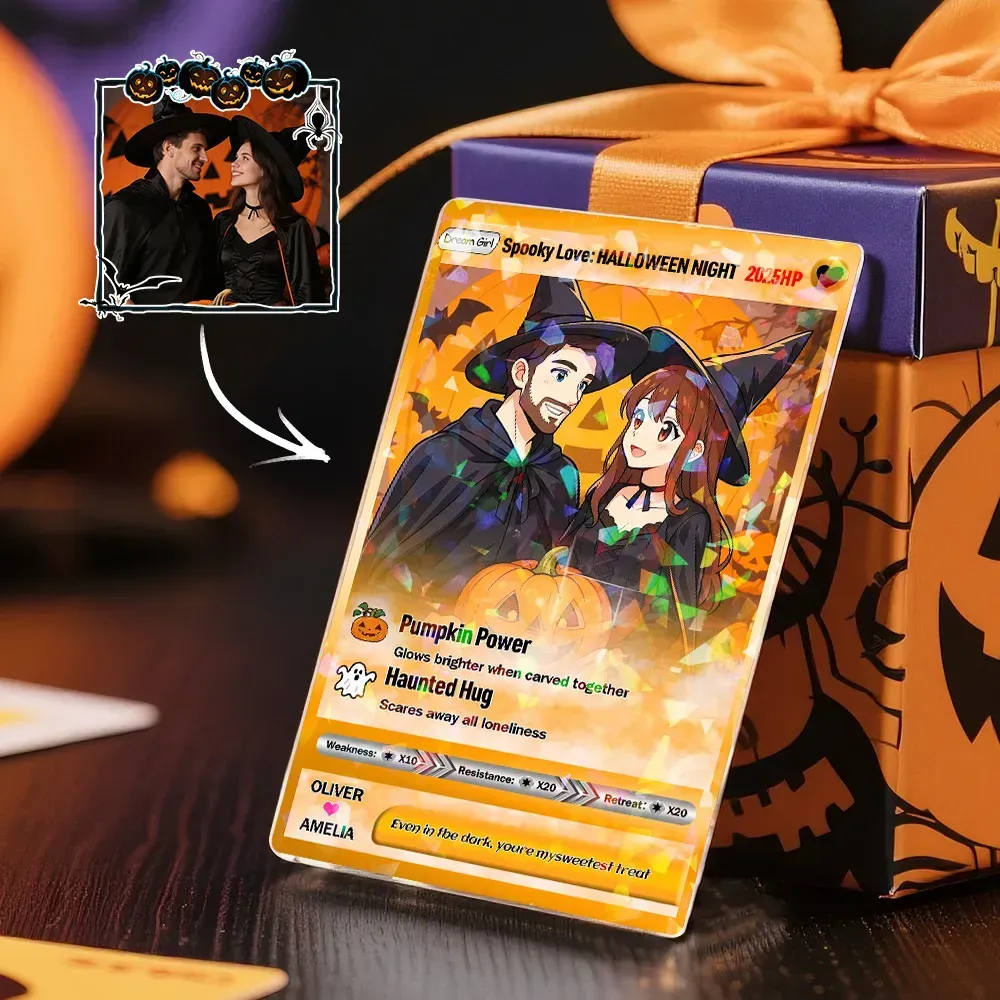 Custom Anime Trading Game Card Personalized Collectible Card with Your Photo & Name| Unique Gift for Fans & Couples - myfacesockseu