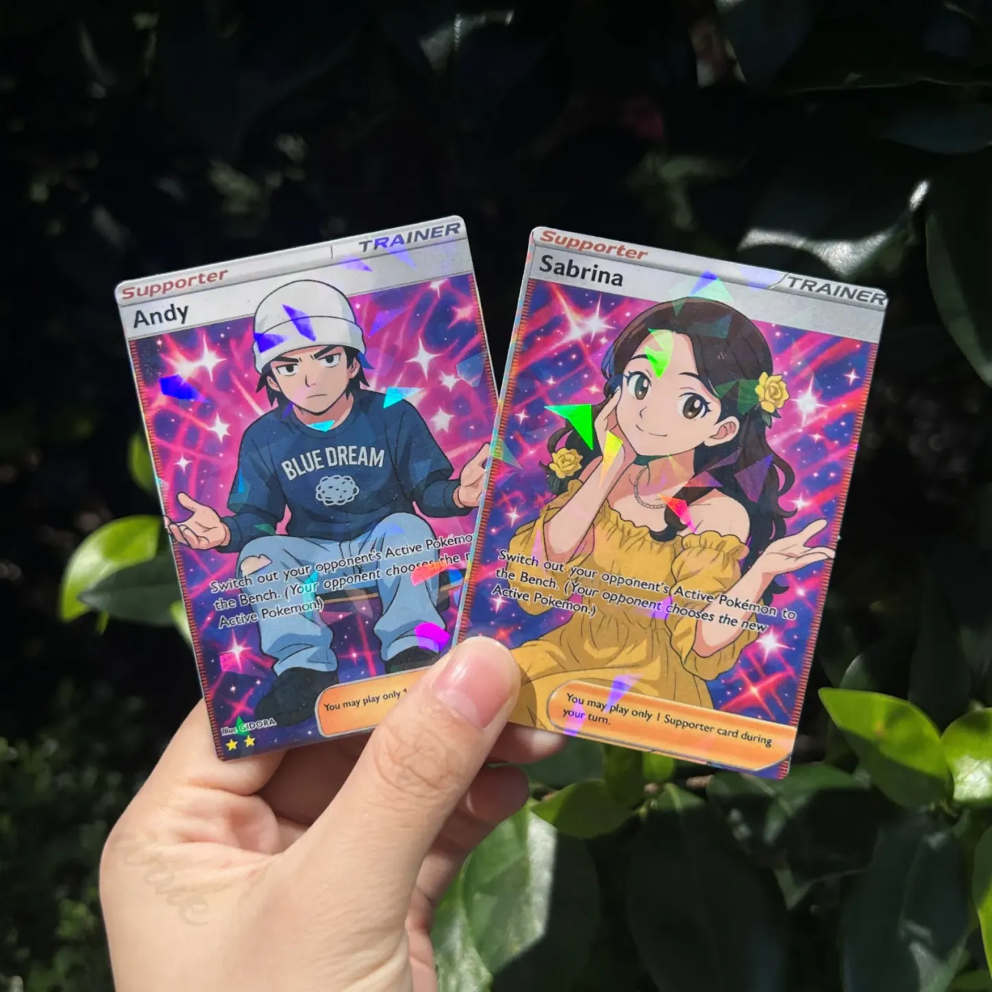 Custom Anime Trading Game Card Personalized Collectible Card with Your Photo & Name| Unique Gift for Fans & Couples - myfacesockseu
