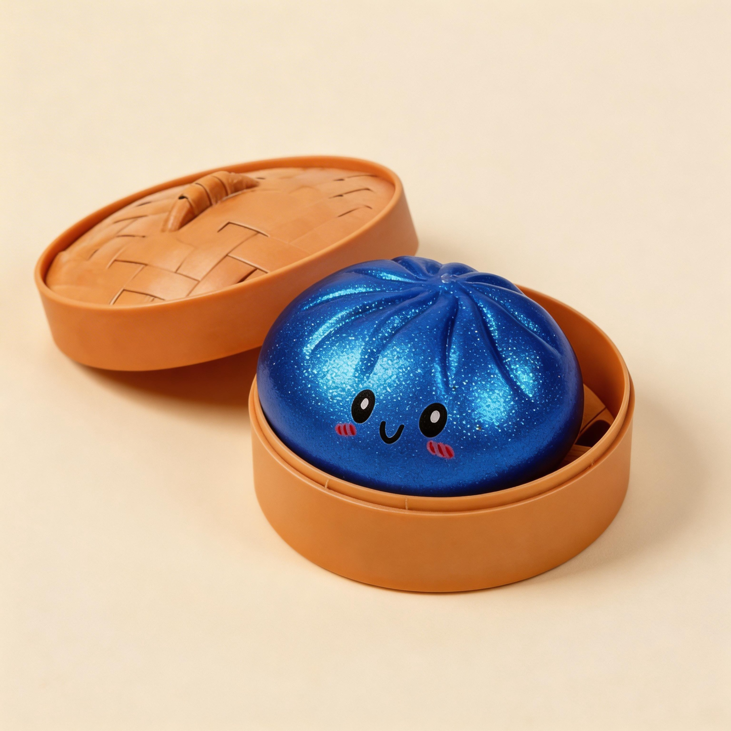 Glitter Dumpling Squishy Toys Steamed Bun Sensory Stress Relief Ball Novelty Desk Soft Squeeze Decompression Gift - myfacesockseu
