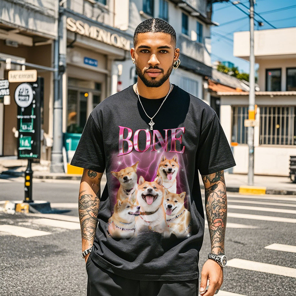 Custom Photo Vintage Tee Personalized Name T-shirt Pet Gifts Dog