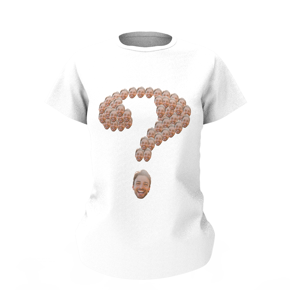 Custom Face Question Mark T-shirt - MyfaceTshirt
