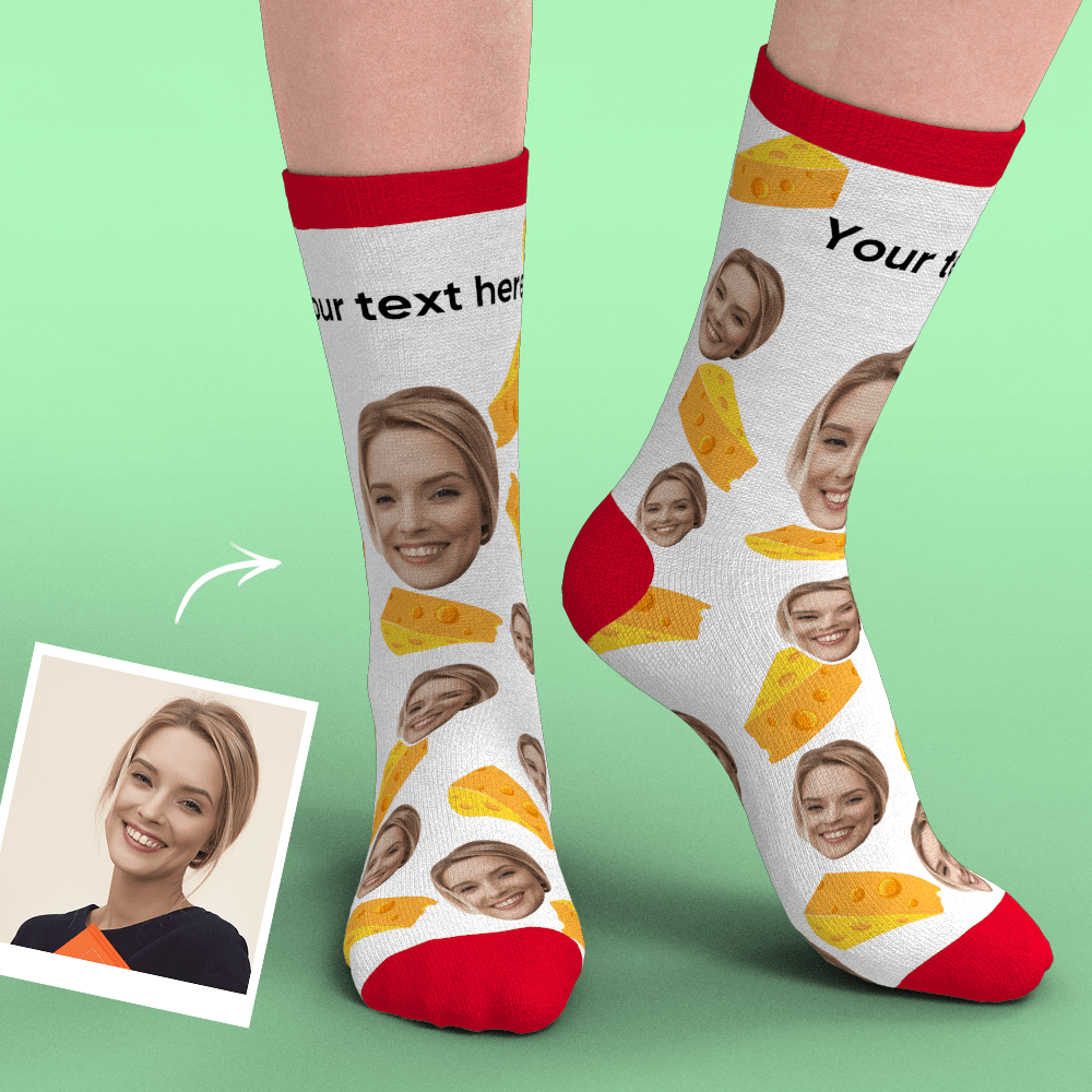 Custom Face Socks Add Pictures-Cheeses