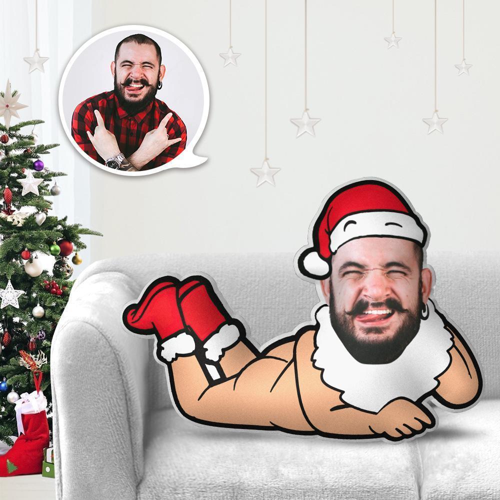 My Face Doll Custom Pillow Face Body Pillow Personalized Photo Pillow Gift Naked Santa Claus Kris Kringle Throw Pillow MiniMe Doll
