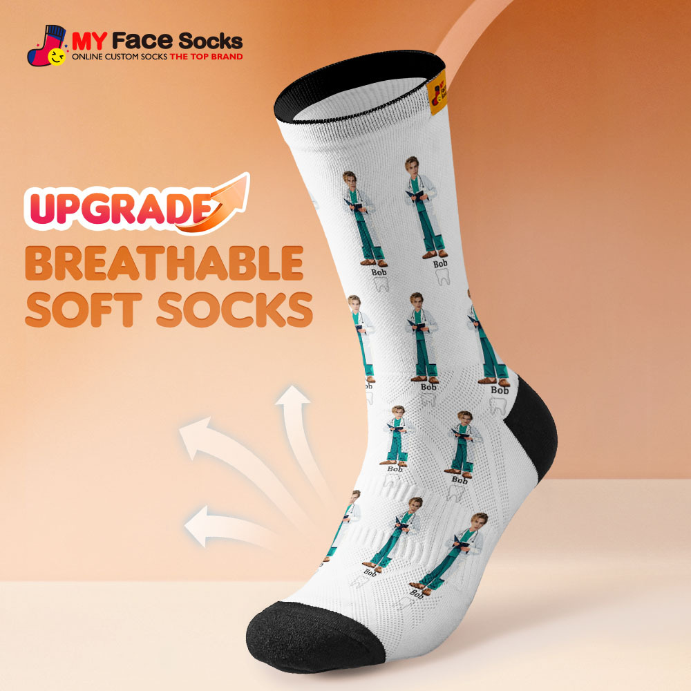 Personalized Couple Gift with Your Photo Custom Photo Socks for Wedding Anniversary or Engagement Gift - MyFaceSocksUK