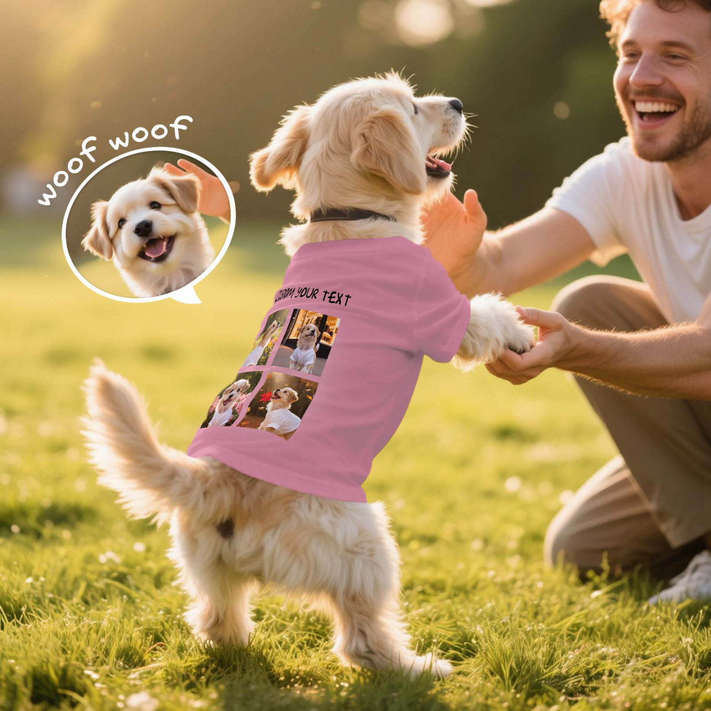 Personalized Cute Photo Mash T-Shirt Dog Shirt Custom Pet Lover Shirt Gift - MyFaceSocksUK