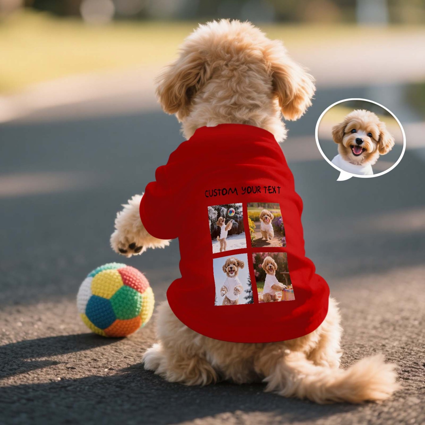 Personalized Cute Photo Mash T-Shirt Dog Shirt Custom Pet Lover Shirt Gift - MyFaceSocksUK