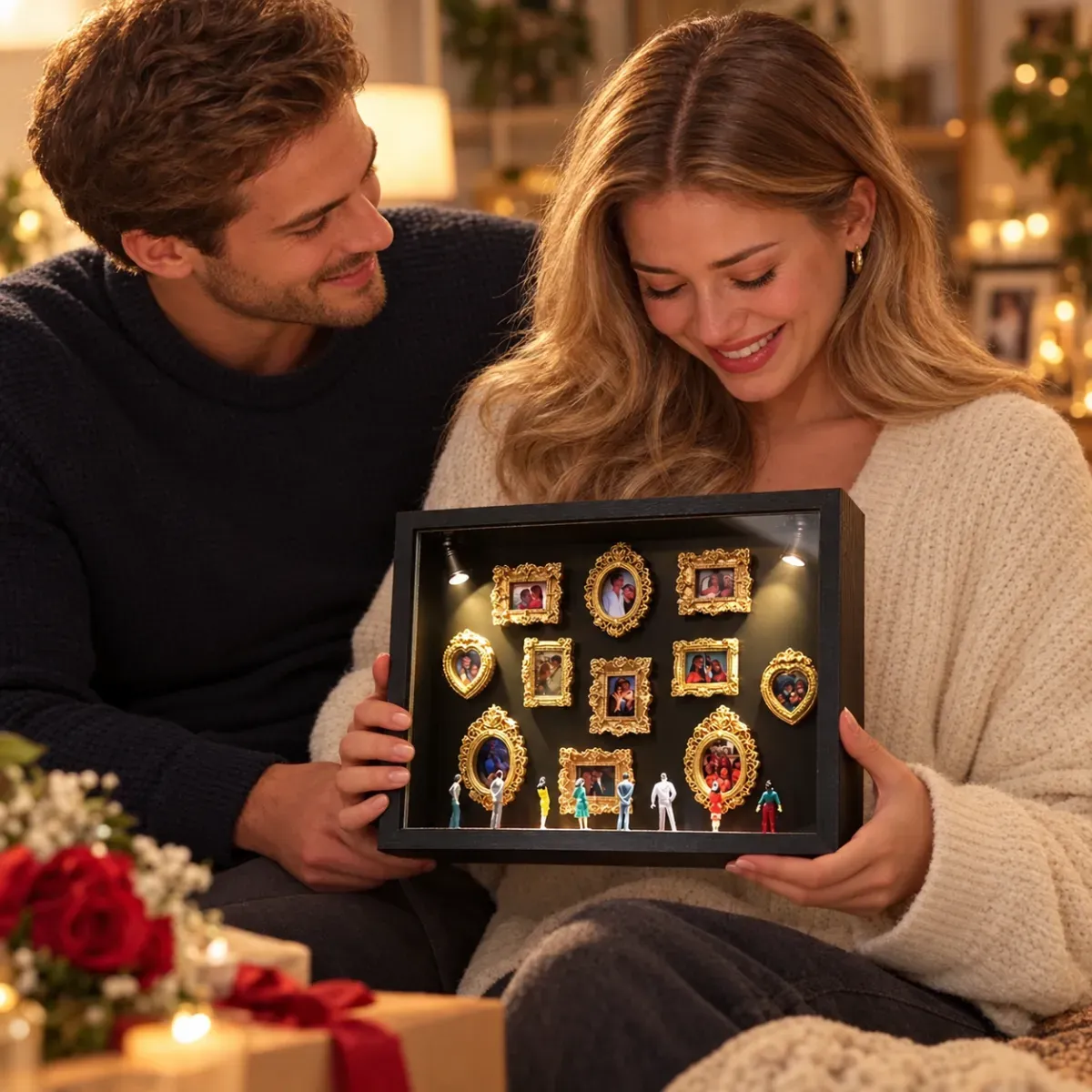 Museum of Us Frame Personalized Anniversary Gift for Couple  Custom Photo Mini Museum Frame Meaningful Gift Romantic Keepsake for Him or Her