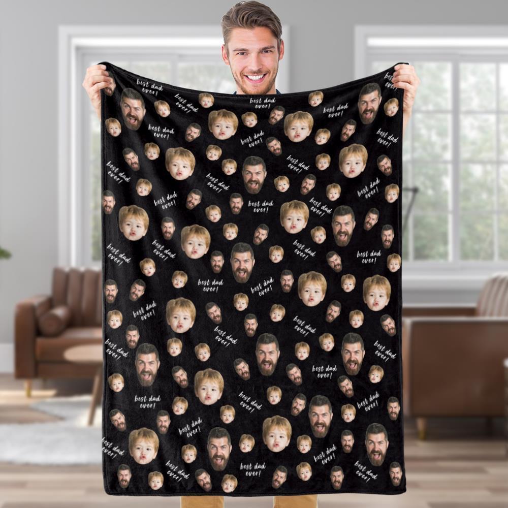 Custom Blankets Personalized Fleece Blanket Gifts For Dad Best Dad Ever