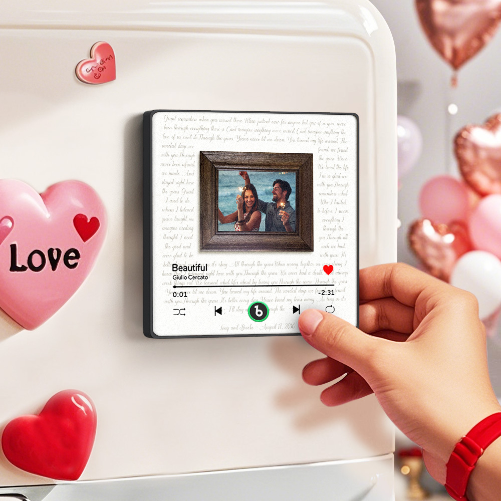 Custom Photo Fridge Magnet Music Can Be Played Without Cell Phone Music Fridge Magnets - MyFaceSocksUK