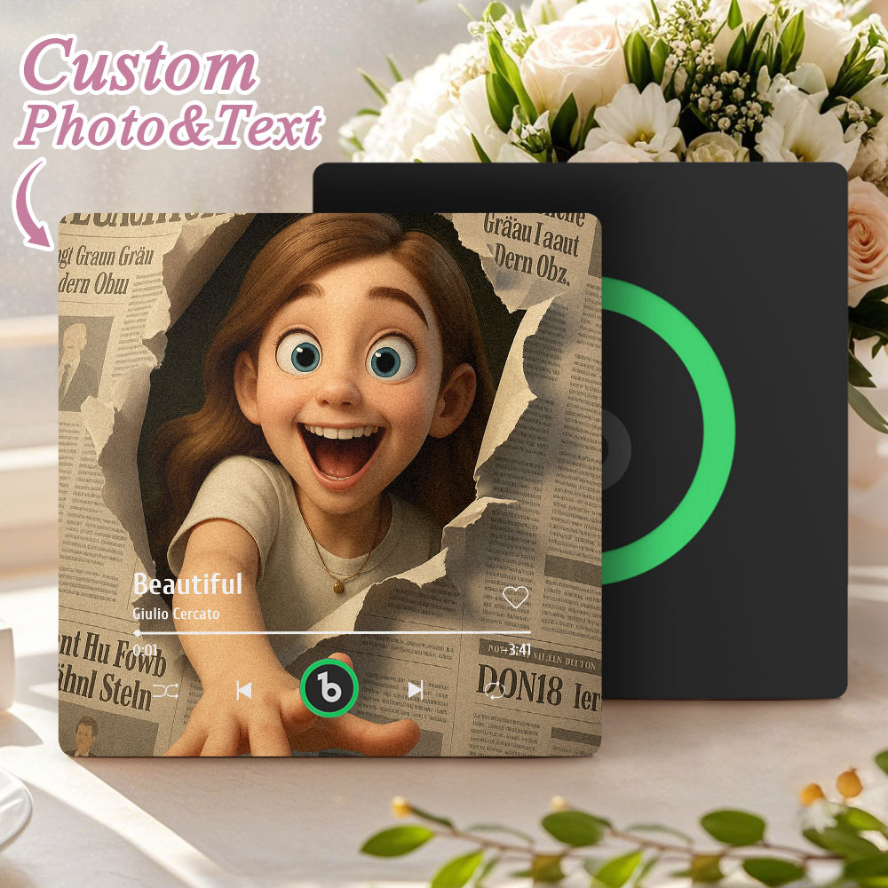 Custom Cartoon Comic Style Fridge Magnet Music Can Be Played Without Cell Phone Music Cartoon Poster Bluetooth Fridge Magnet - MyFaceSocksUK