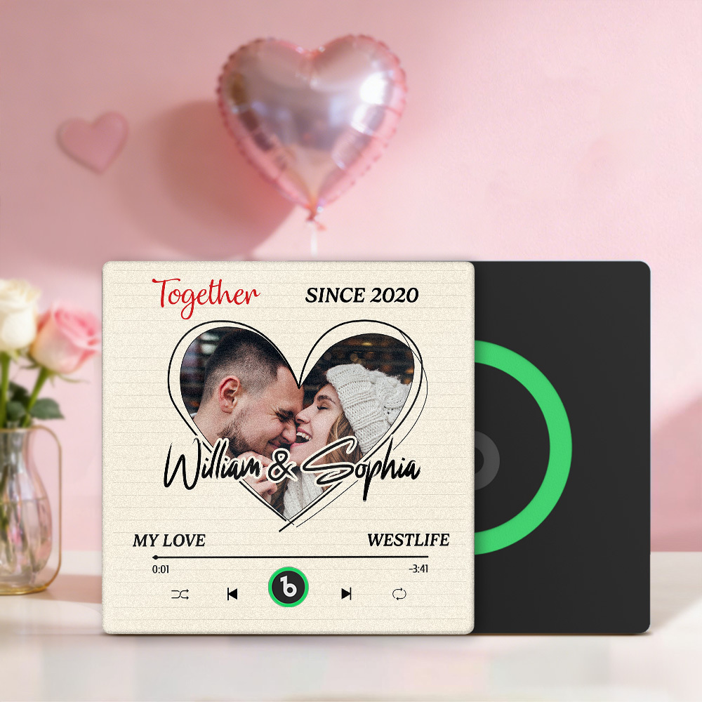 Custom Brown Calendar Fridge Magnet Music Can Be Played Without Cell Phone Music Personalized Name and Photo Bluetooth Fridge Magnet - MyFaceSocksUK