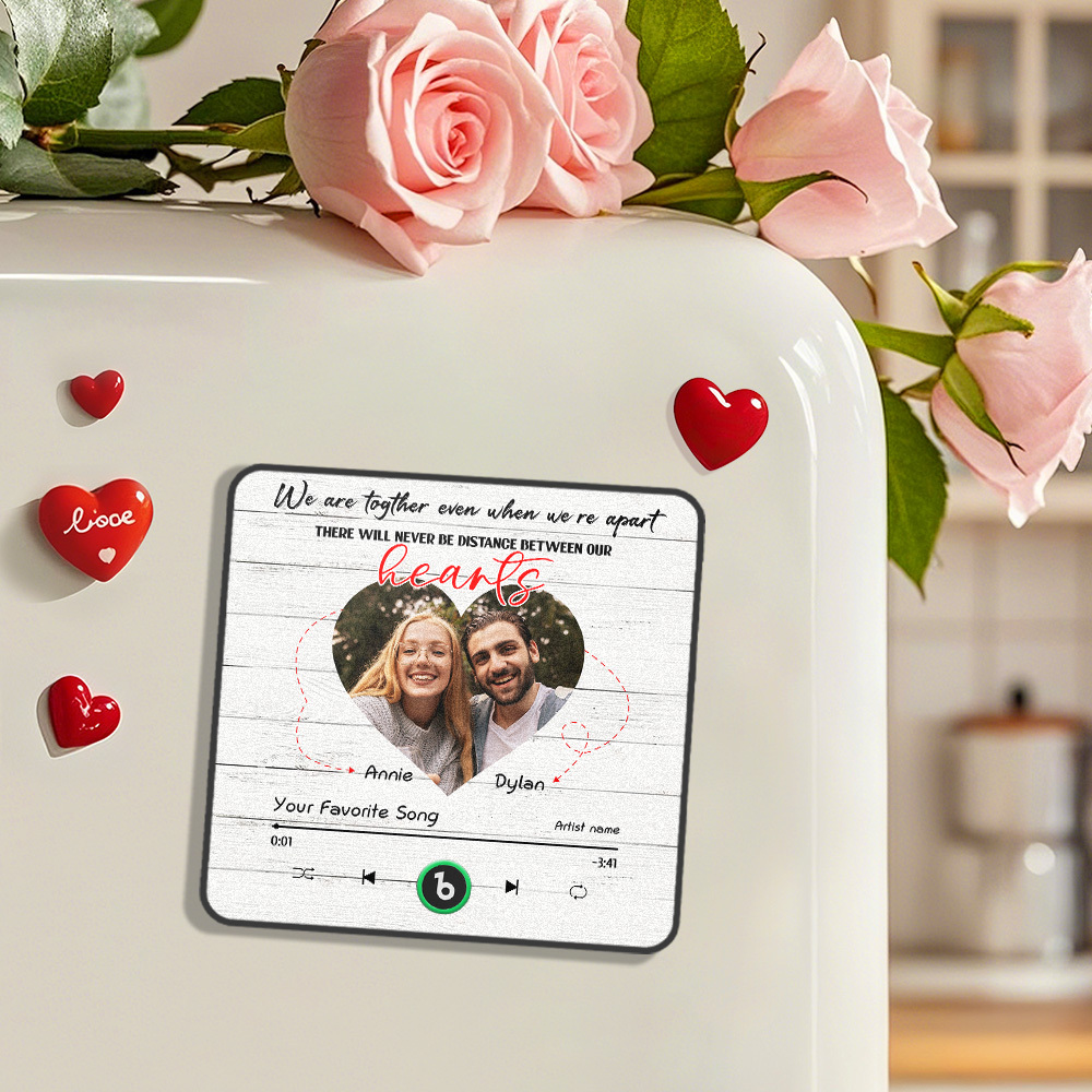 Custom Brown Calendar Fridge Magnet Music Can Be Played Without Cell Phone Music Personalized Name and Photo Bluetooth Fridge Magnet - MyFaceSocksUK