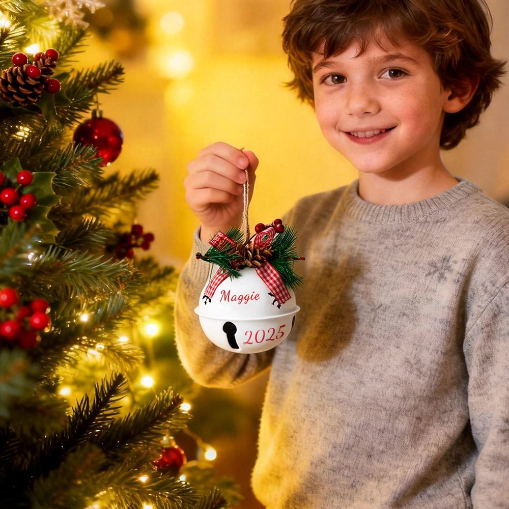 Personalized Christmas Tree Ornament,Custom 2025 Jingle Bell,Christmas Tree Ornament ,Bell Ornament Custom,Christmas Decor,Christmas Gift - MyFaceSocksUK