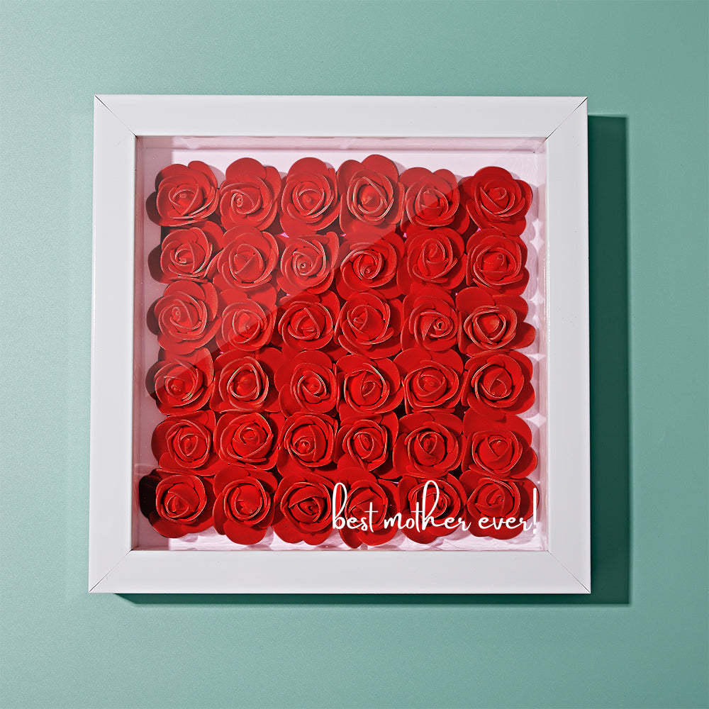 Custom Flower Shadow Box Personalized Name Flower Shadowbox Frame Gift - SantaSocks
