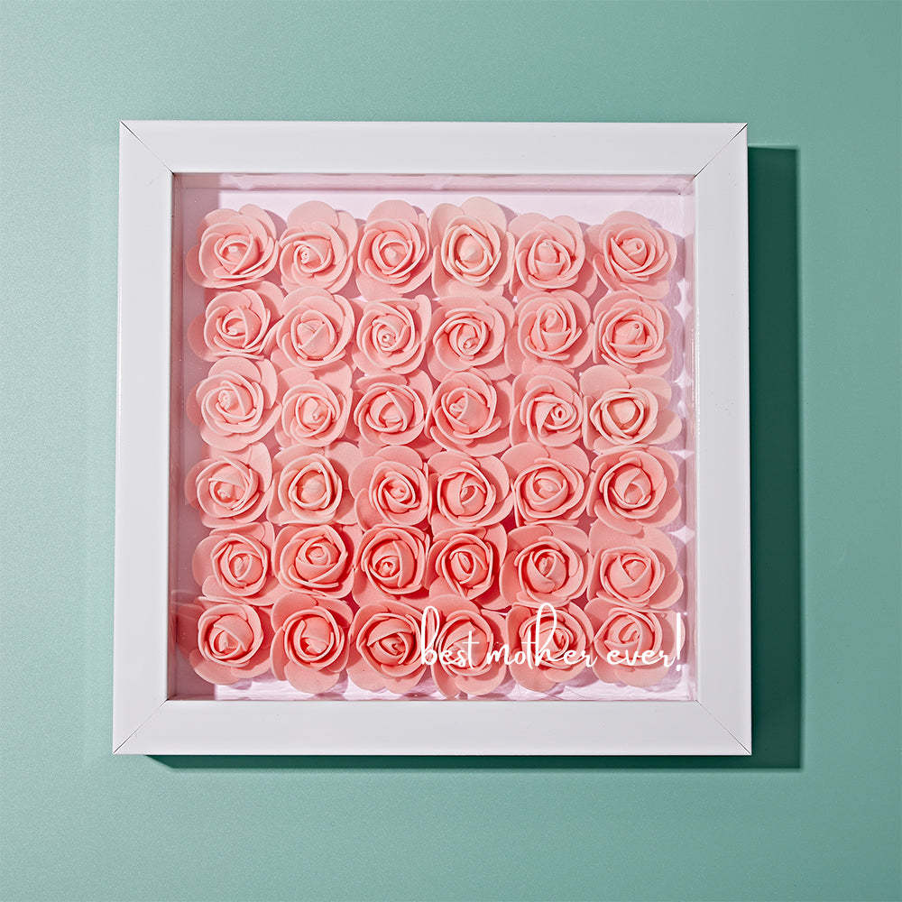 Custom Flower Shadow Box Personalized Name Flower Shadowbox Frame Gift - SantaSocks