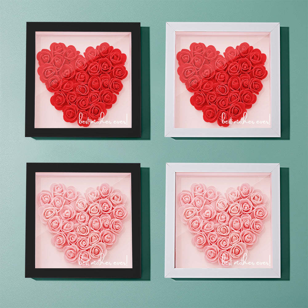 Custom Flower Shadow Box Personalized Name Flower Shadowbox Frame Gift - SantaSocks