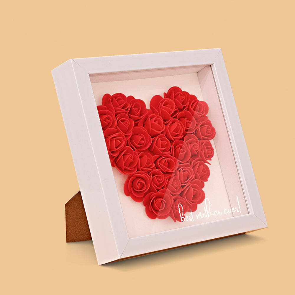 Custom Flower Shadow Box Personalized Name Flower Shadowbox Frame Gift - SantaSocks