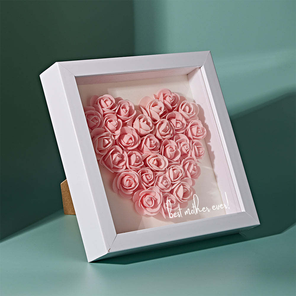 Custom Flower Shadow Box Personalized Name Flower Shadowbox Frame Gift - SantaSocks