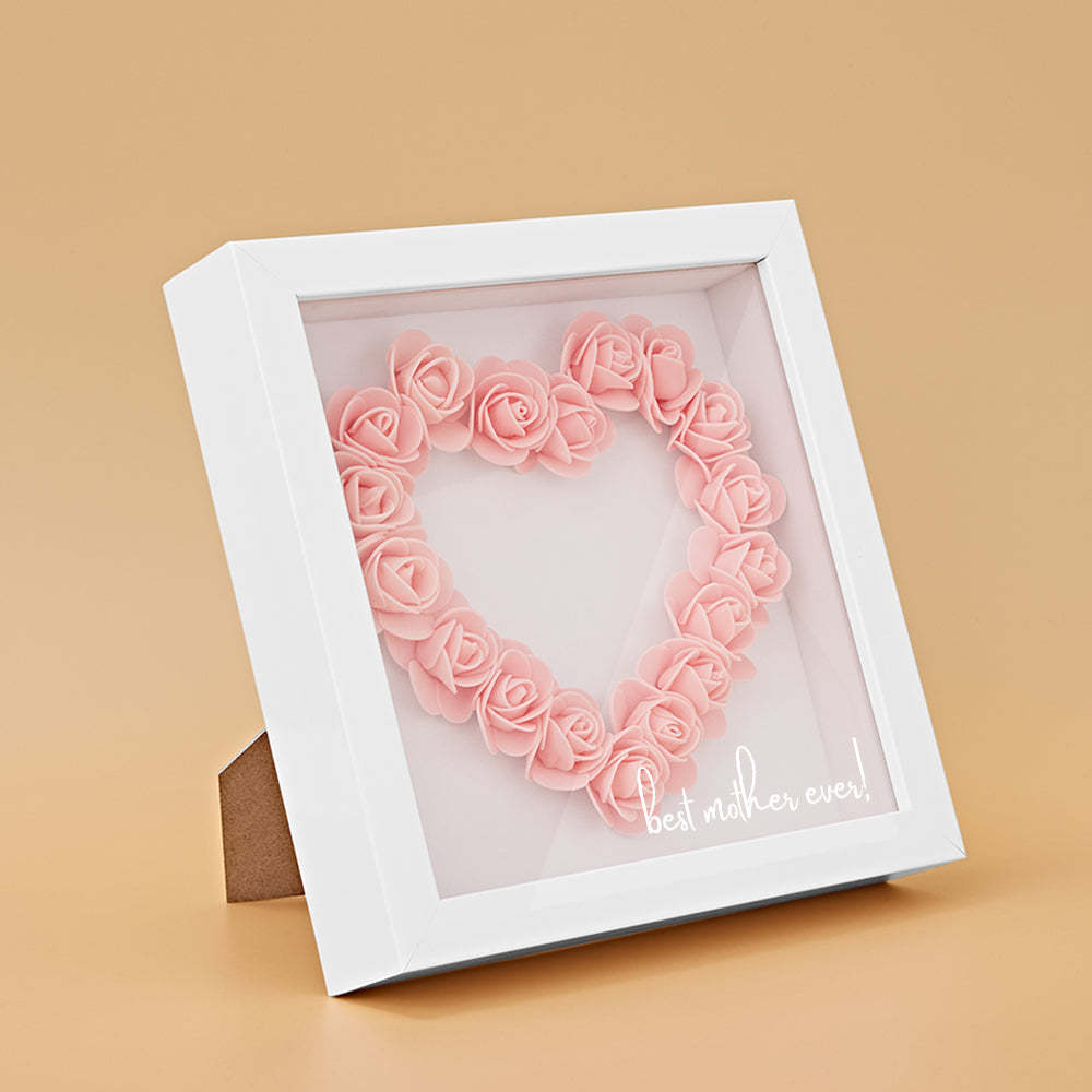 Custom Flower Shadow Box Personalized Name Flower Shadowbox Frame Gift - SantaSocks