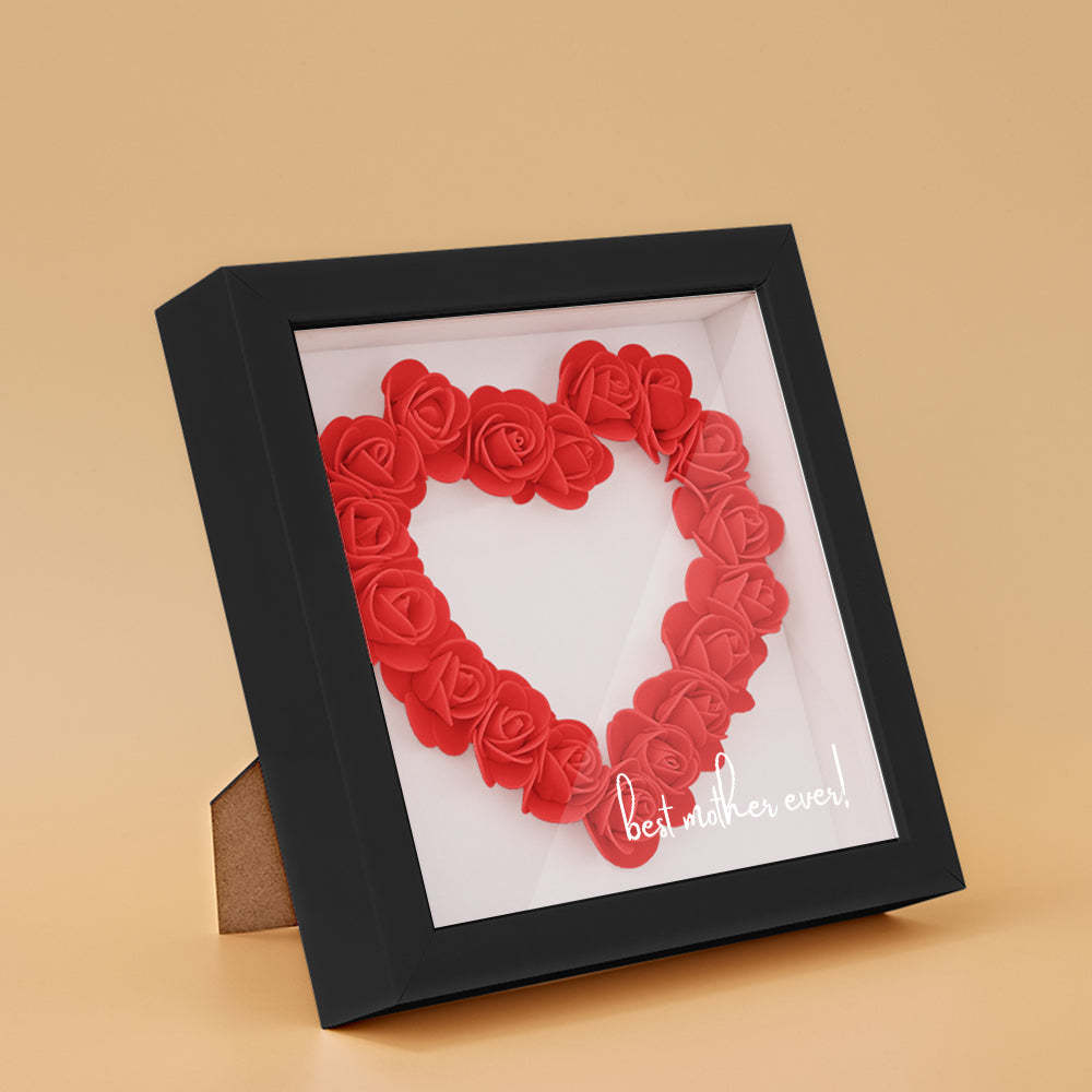 Custom Flower Shadow Box Personalized Name Flower Shadowbox Frame Gift - SantaSocks