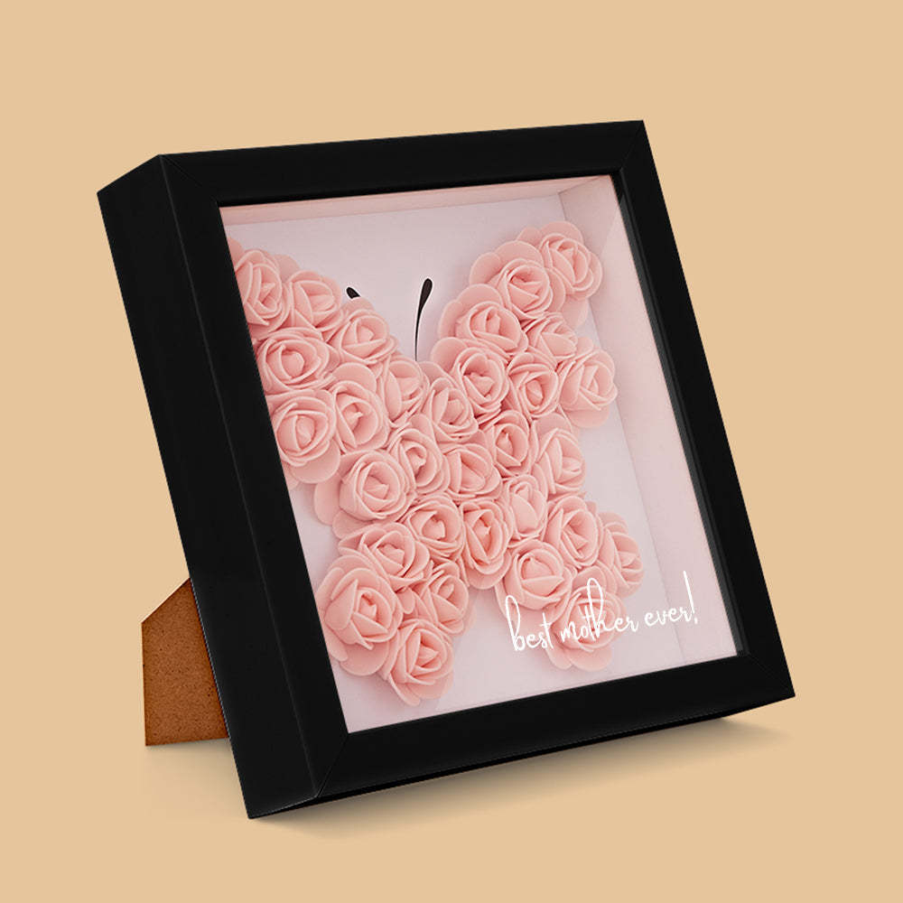 Custom Flower Shadow Box Personalized Name Flower Shadowbox Frame Gift - SantaSocks