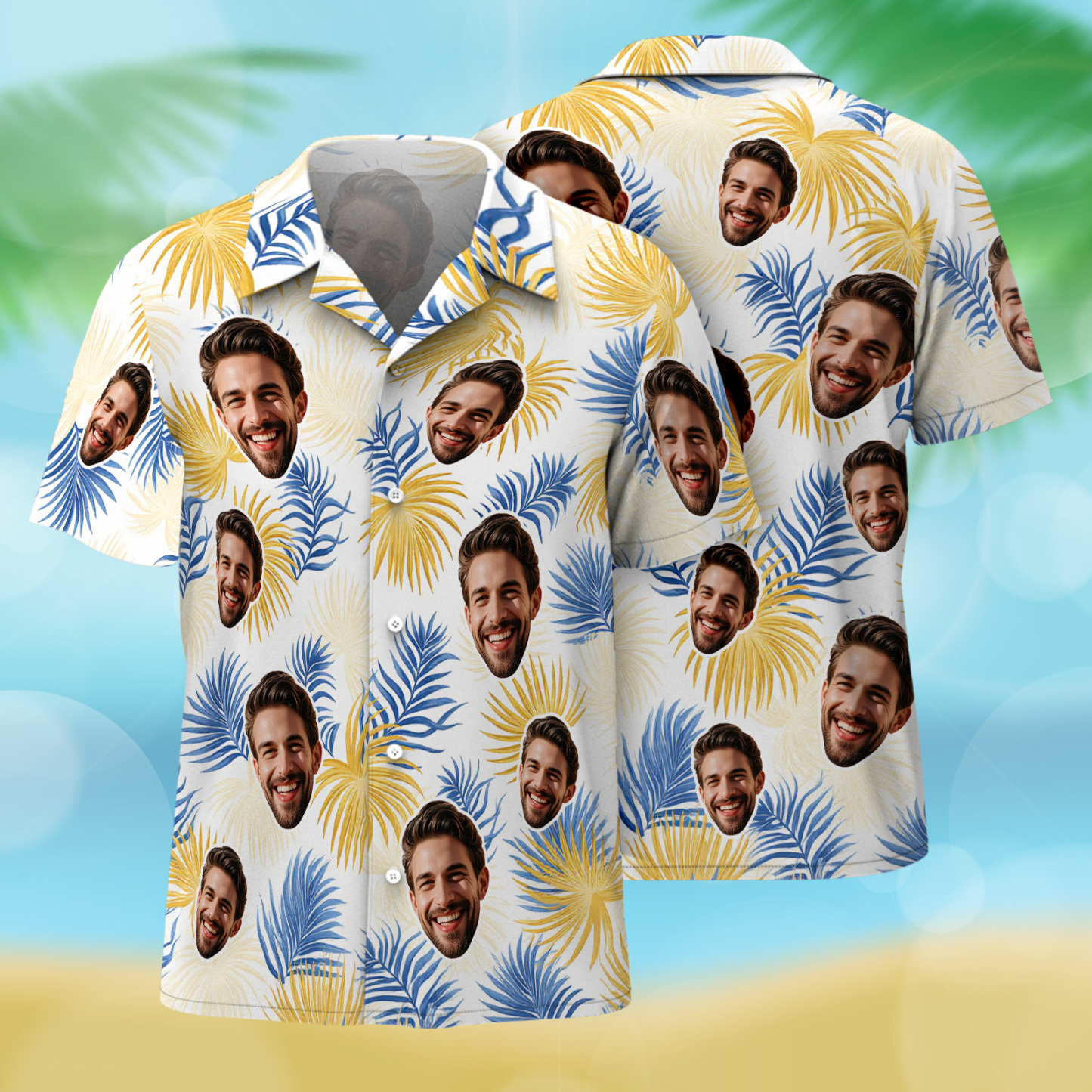Custom Aloha Men Hawaiian Shirts Face Shirt Sewing Pattern Hawaiian Shirt Gift for Summer Vibe Holiday - MyFaceSocksUK