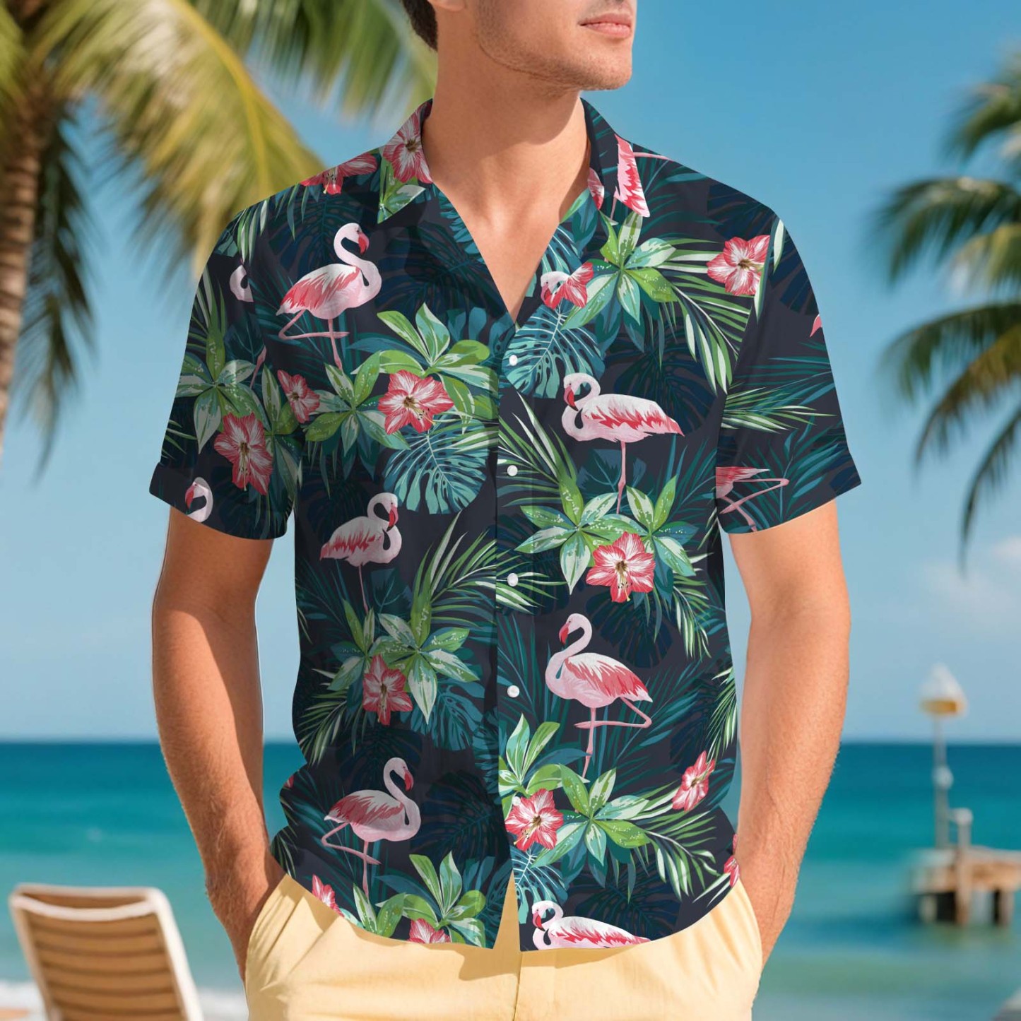 Men Hawaiian Shirts Aloha Lush Tropical Flower Hawaiian Shirt Gift for Summer Vibe Holiday - MyFaceSocksUK