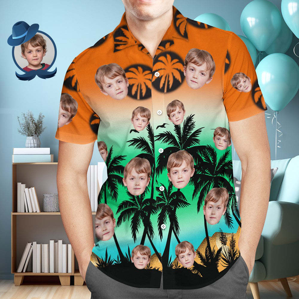 Custom Face All Over Print Hawaiian Shirt - myfacesocks