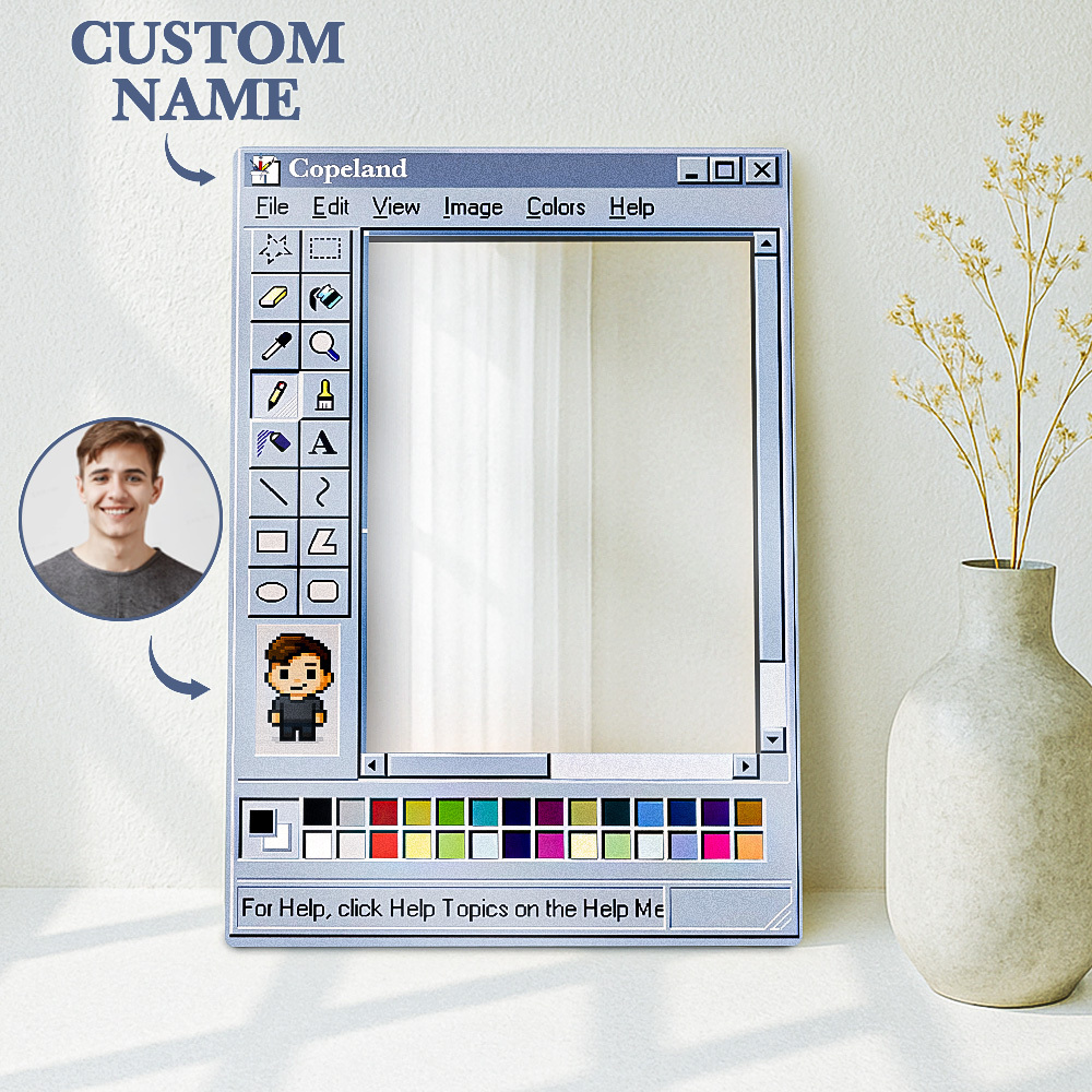 Custom Engraved Mirror Wall Art Personalized Colorful Wooden Acrylic Sign Decorative Hanging Plaque Gift - MyFaceSocksUK