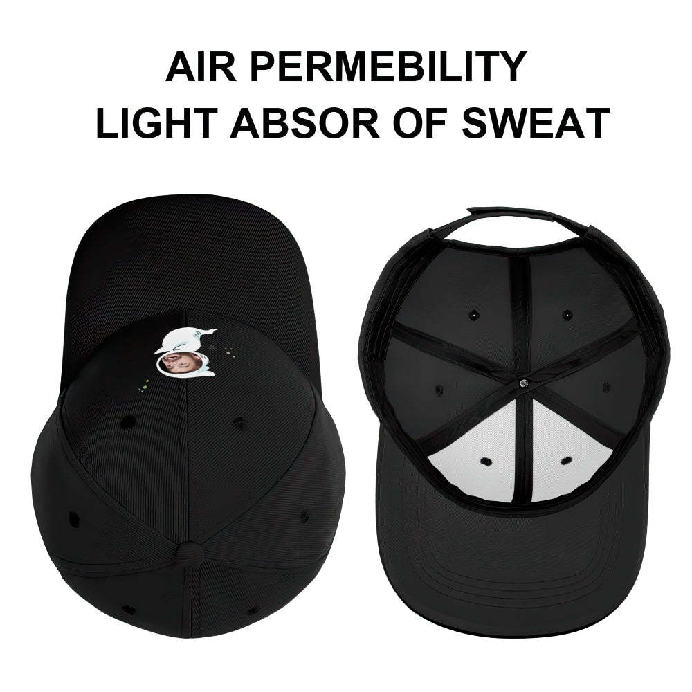 Custom Cap Personalised Face Baseball Caps Adults Unisex Printed Fashion Caps Gift - Ghost - MyFaceSocksUK