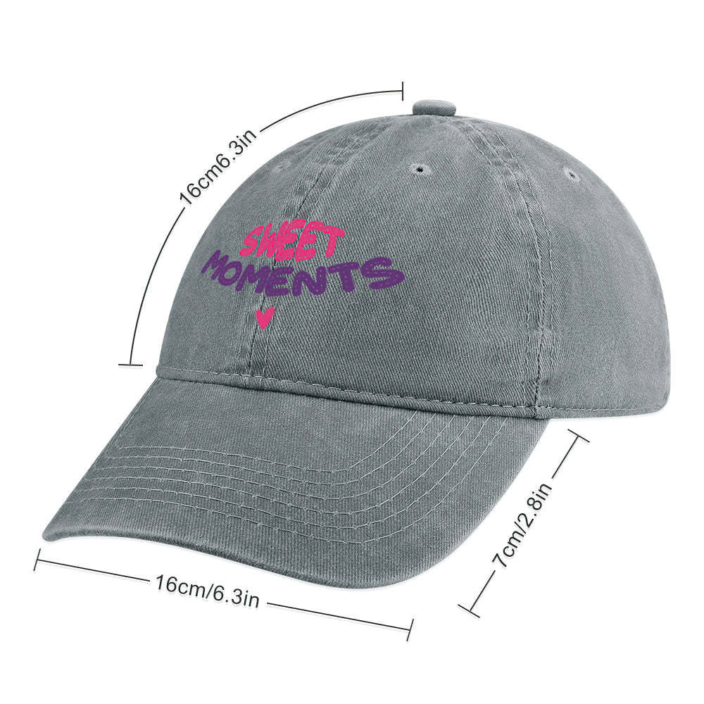 Custom Cap Personalised Baseball Caps with Text Adults Unisex Printed Fashion Cowboy Caps Gift - MyFaceSocksUK