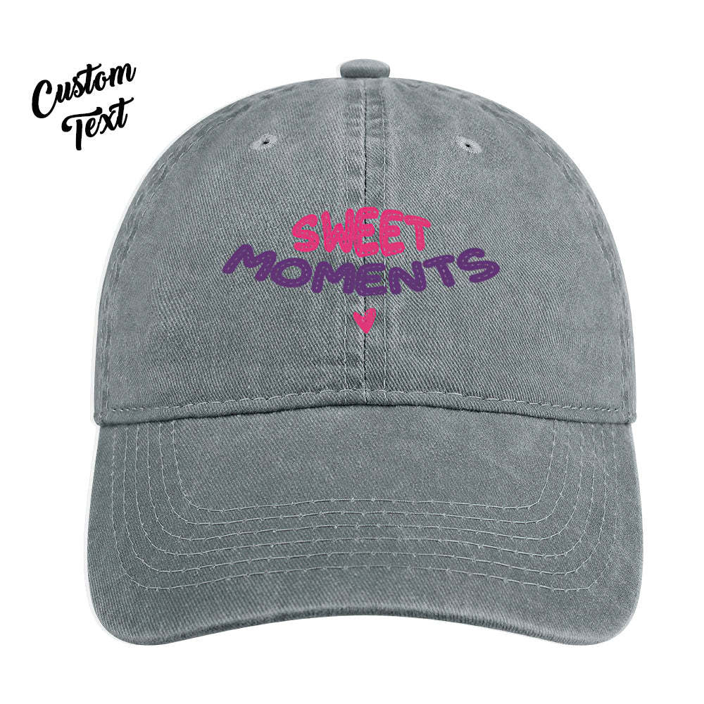 Custom Cap Personalised Baseball Caps with Text Adults Unisex Printed Fashion Cowboy Caps Gift - MyFaceSocksUK