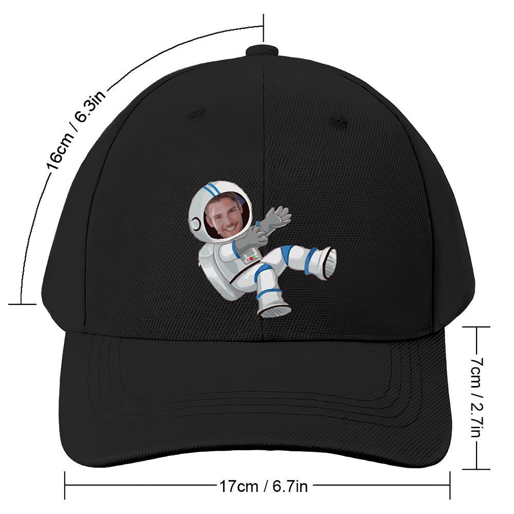 Custom Cap Personalised Face Baseball Caps Adults Unisex Printed Fashion Caps Gift - Astronaut - MyFaceSocksUK
