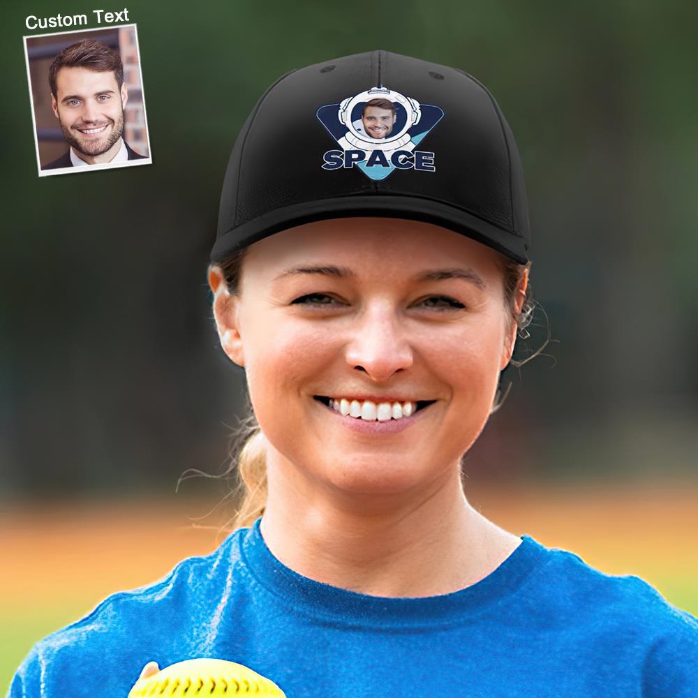 Custom Cap Personalised Face Baseball Caps with Text Adults Unisex Printed Fashion Caps Gift - Astronaut - MyFaceSocksUK