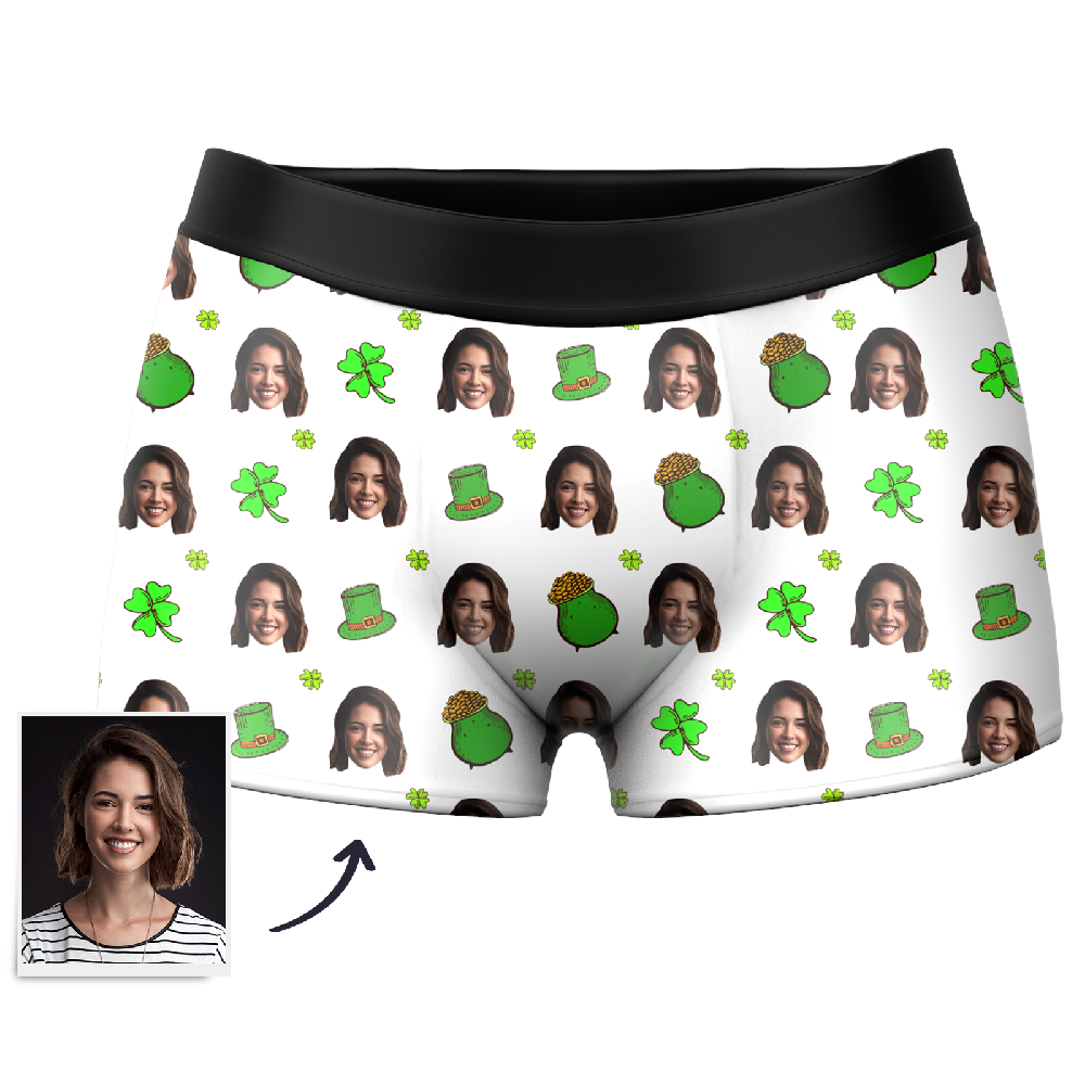 Custom Good Luck Boxer Shorts - Myfacesocksuk