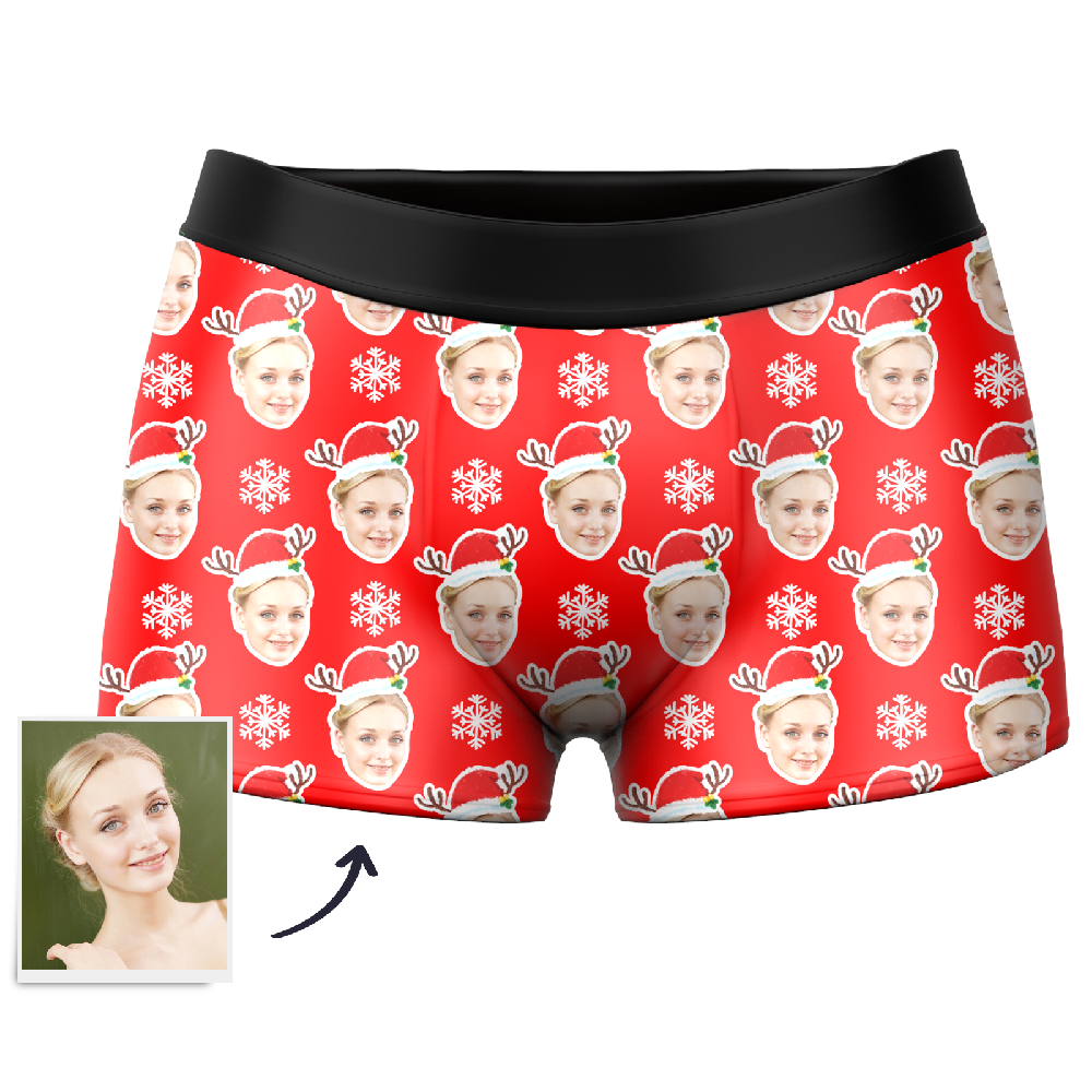 Custom Christmas Santa Boxer Shorts - Myfacesocksuk