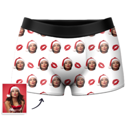 Couple Men's Custom Face Boxer Shorts 3D Online Preview- Kiss