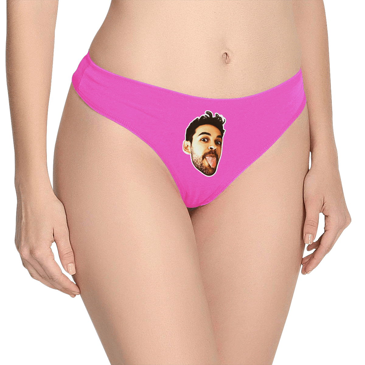 Women's Custom Face Thong Panty - Solid Color - MyPhotoSocks