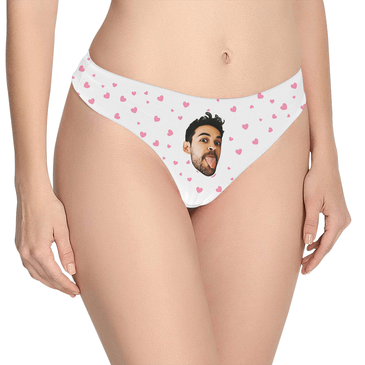 Women's Custom Face Thong Panty - Sweet Heart - MyPhotoSocks