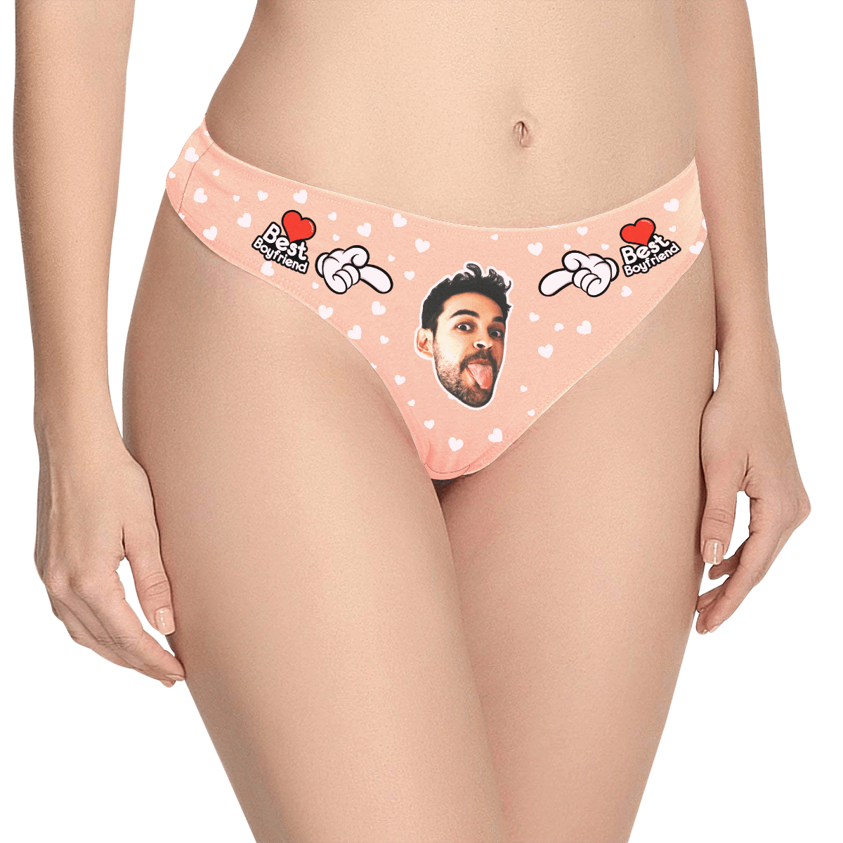 Women's Custom Face Thong Panty - Best Boyfriend - MyPhotoSocks