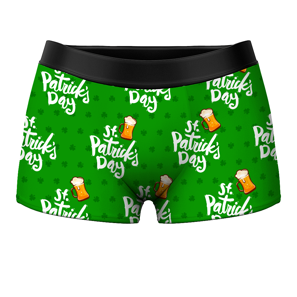 Men's Boxer Shorts - St Patrick's Day - Myfacesocksuk