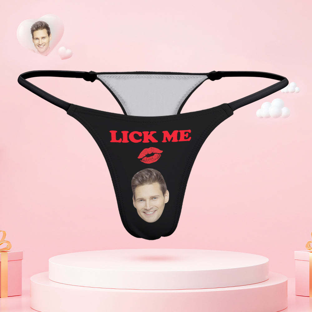 Custom Face Lick Me Couple Underwear Personalized Underwear Valentine's Day Gift - MyFaceSocksUK