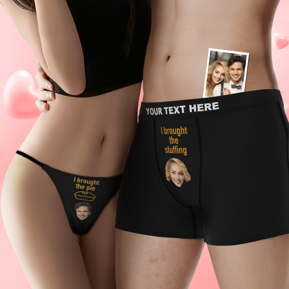 Custom Face Funny Couple Underwear Personalized Underwear Valentine's Day Gift