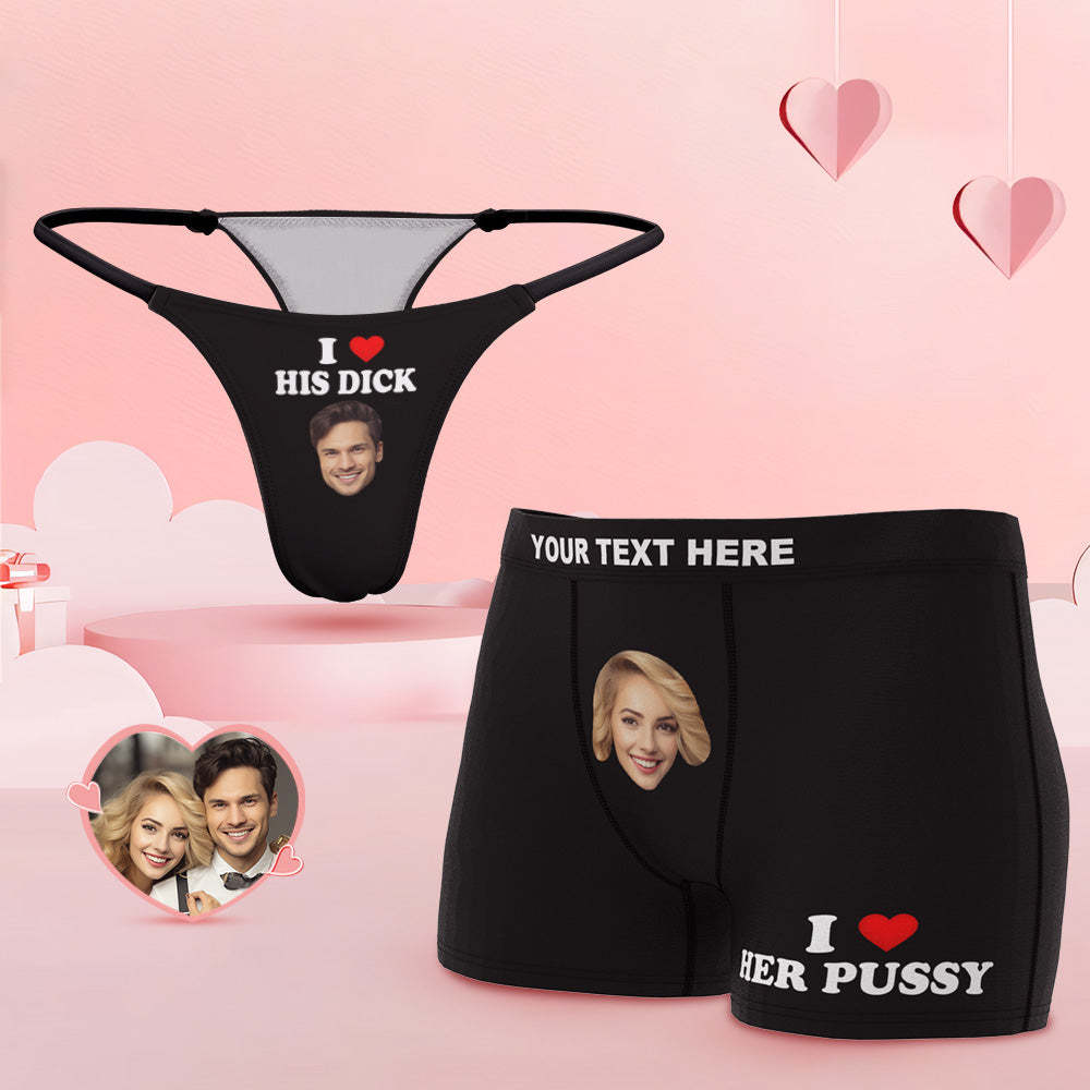 Custom Face Couple Underwear Love Your Body Personalized Underwear Valentine's Day Gift - MyFaceSocksUK