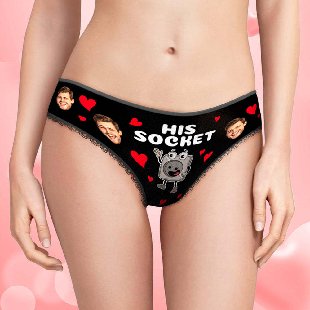 Custom Face Couple Underwear Personalized Boxer Briefs and Panties Valentine's Day Gifts - MyFaceSocksUK