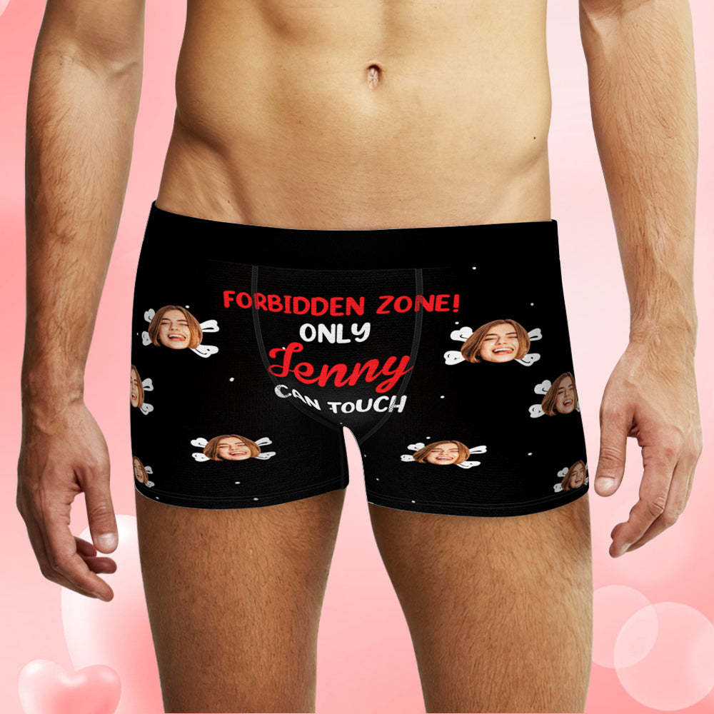 Custom Face Underwear Personalized Name Boxer Briefs and Panties Valentine's Day Gifts for Couple - MyFaceSocksUK